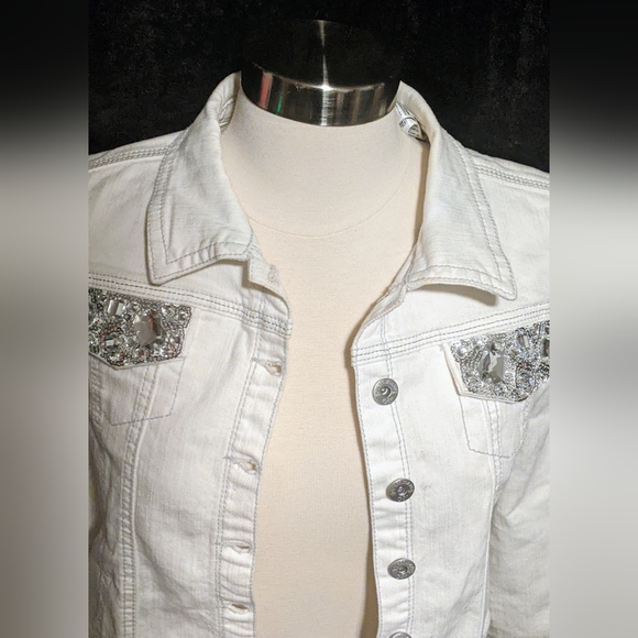 GUESS White Jacket- L (14) - Picture 2 of 7